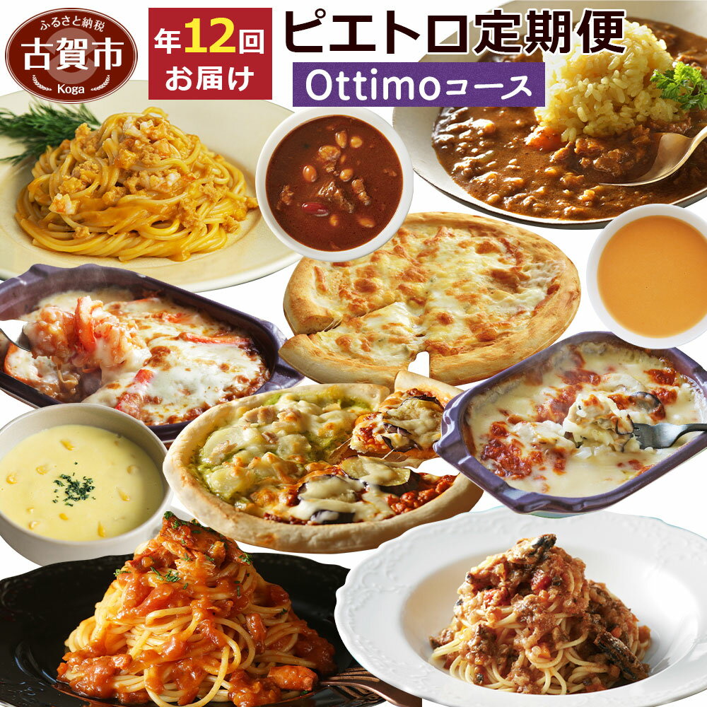【ふるさと納税】ピエトロシェフの厳選定期便Ottimoコース【年12回発送】 (パスタソース・スープ・冷凍ピザ・冷凍ドリア・冷凍パスタ・冷凍スープ) 定期発送 保存食 備蓄 レトルト 冷凍 送料無料 【2021年1月〜12月まで計12回お届け】