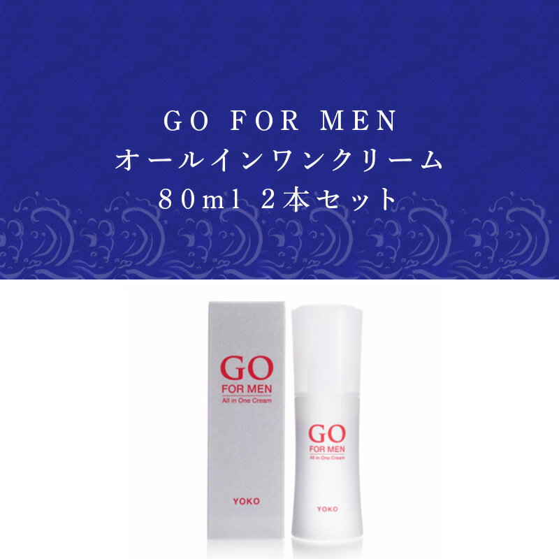 【ふるさと納税】GO FOR MEN オールインワンクリーム 80ml 2本セット 化粧品 スキンケア メンズコスメ 「2024年 令和6年」