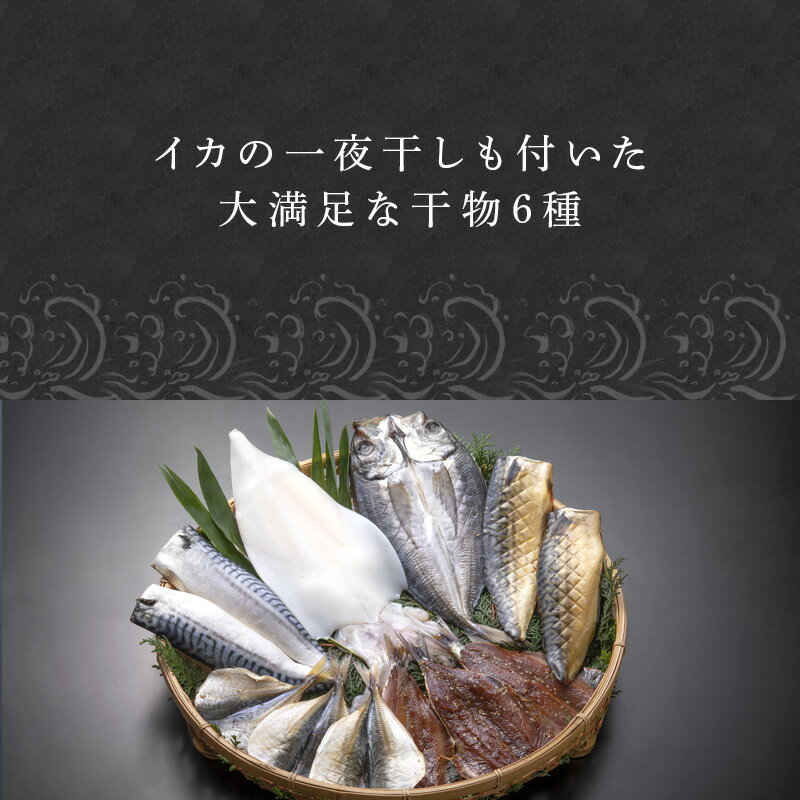 【ふるさと納税】(唐津産) イカの一夜干しも付いた干物6種 やりいか一夜干し アジ開き いわしみりん アジミリン さばみりん干し 塩サバ (合計12枚) おかず おつまみ ギフト 「2024年 令和6年」