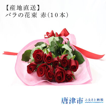 【産地直送】バラの花束 赤 10本50cm以上 最高品質の薔薇を厳選