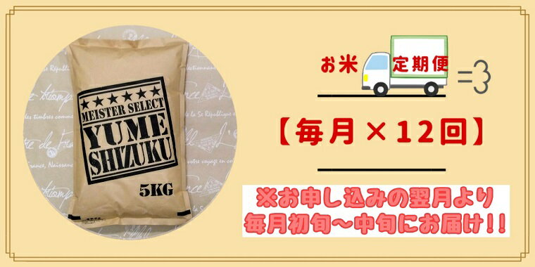 【ふるさと納税】 【12回定期便】『夢しずく』無洗米10kg（5kg×2袋）佐賀のブランド米！【五つ星お米マイスター厳選！】（CI168）