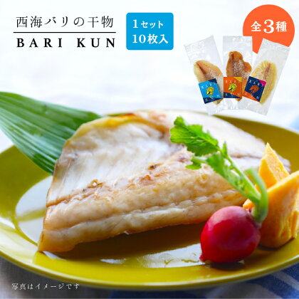 【磯の香りと旨味広がる♪】西海バリの干物「BARI KUN」10枚セット! CAA078