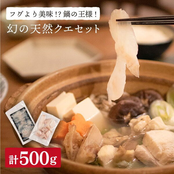 ふるさと納税 数量 天然クエ鍋&しゃぶしゃぶセット計500g<大瀬戸町漁業協同組合> CAR002