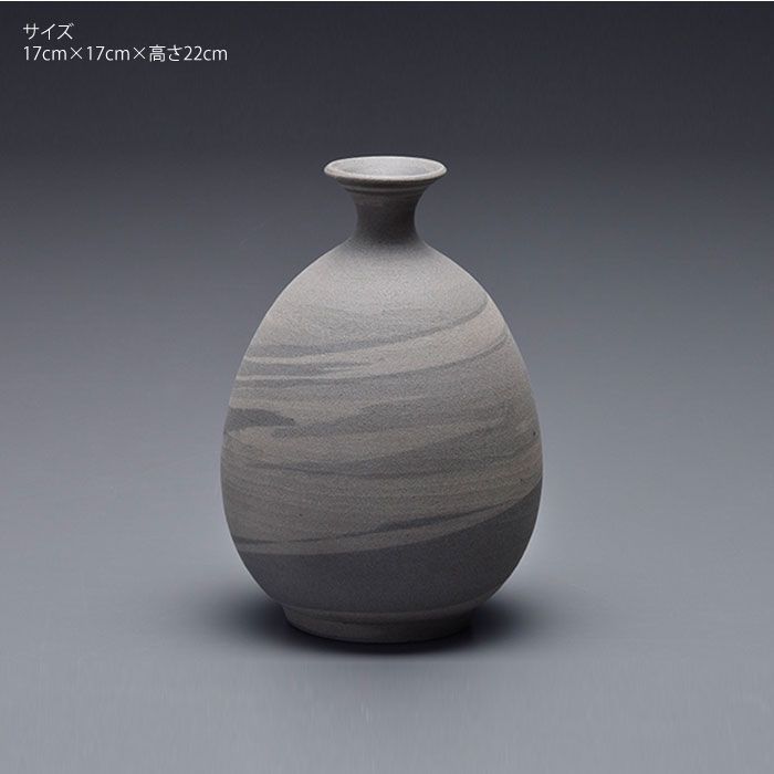 【ふるさと納税】【波佐見焼】作:立井清人 練象嵌細首花瓶 花瓶 木箱入り 食器 皿 【治甫窯】【くらわんか】 [AA24]