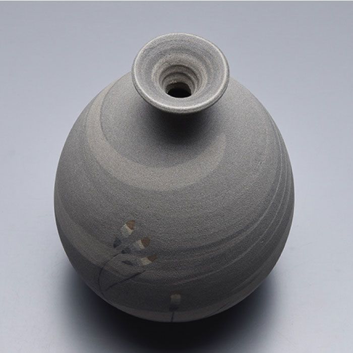 【ふるさと納税】【波佐見焼】作:立井清人 練象嵌細首花瓶 花瓶 木箱入り 食器 皿 【治甫窯】【くらわんか】 [AA24] [2]