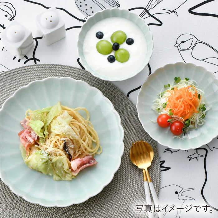 【ふるさと納税】【波佐見焼】RINKA プレート ボウル 3点セット 青磁 食器 皿 【長十郎窯】 [AE28]