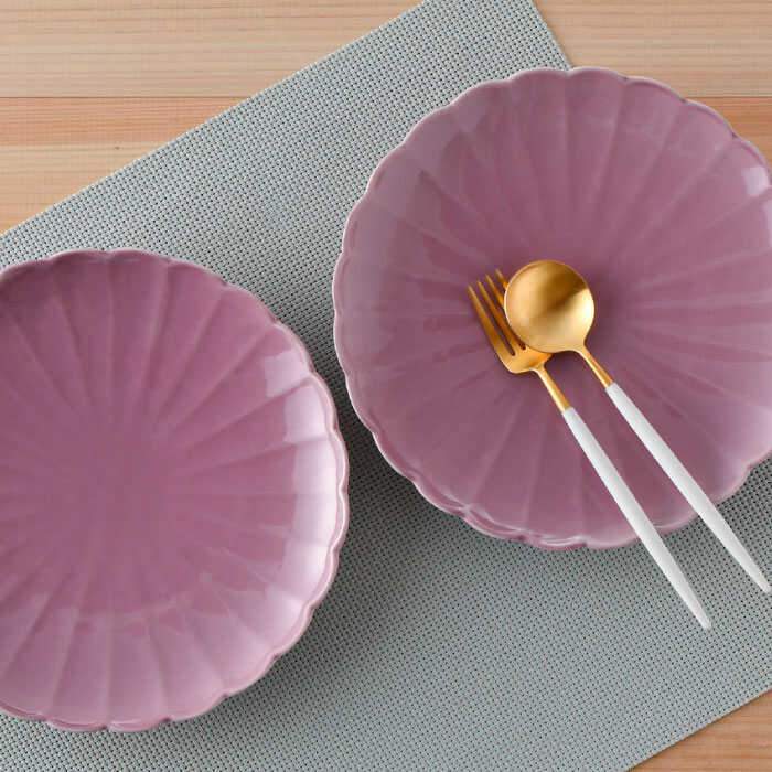 【ふるさと納税】【波佐見焼】RINKA 21.5cm プレート 2枚セット ピンク 食器 皿 【...