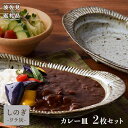 【ふるさと納税】【波佐見焼】おとなの カレー皿 （ワラ灰しのぎ）2枚セット 食器 皿 【大桂工房】 GD14