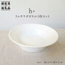 【ふるさと納税】【波佐見焼】h+ リム サラダ ボウル 5枚セット 食器 皿 【堀江陶器】 [JD22]