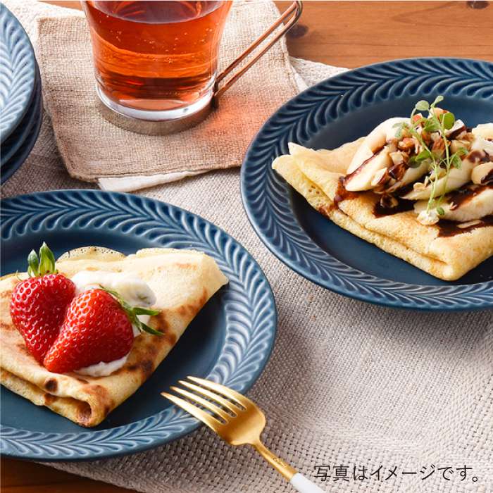 【ふるさと納税】【波佐見焼】ローズマリー (デニム)5.5寸 プレート 5枚セット【福田陶器店】 [PA186]