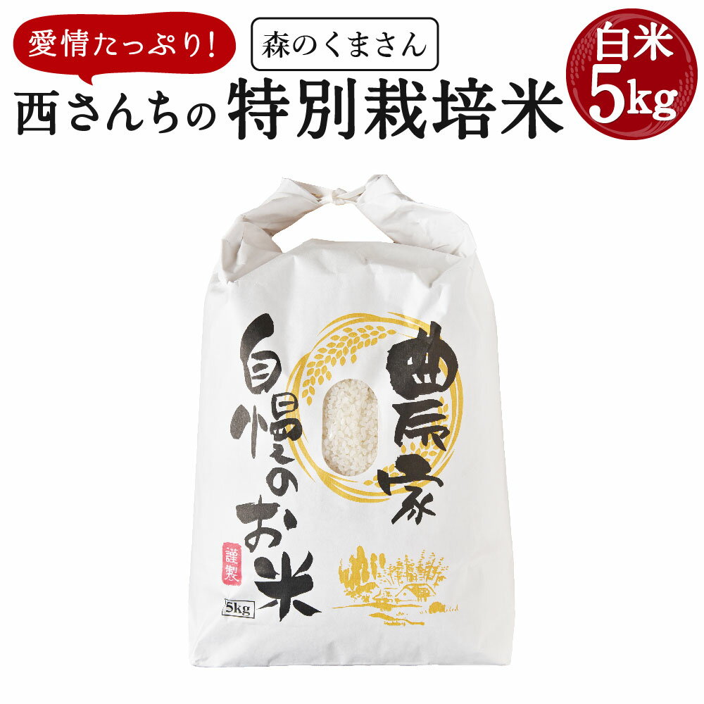 【ふるさと納税】令和3年度産 新米 愛情たっぷり！西さんちの特別栽培米 森のくまさん 5kg 米 白米 精米 国産 九州産 熊本県産 送料無料【2021年10月下旬より順次発送予定】