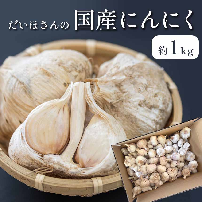 【ふるさと納税】 国産 ニンニク にんにく 家庭用 産地直送 生産者直送 バラ詰め 大小混合 約1キロ 1kg 玉名 熊本 送料無料