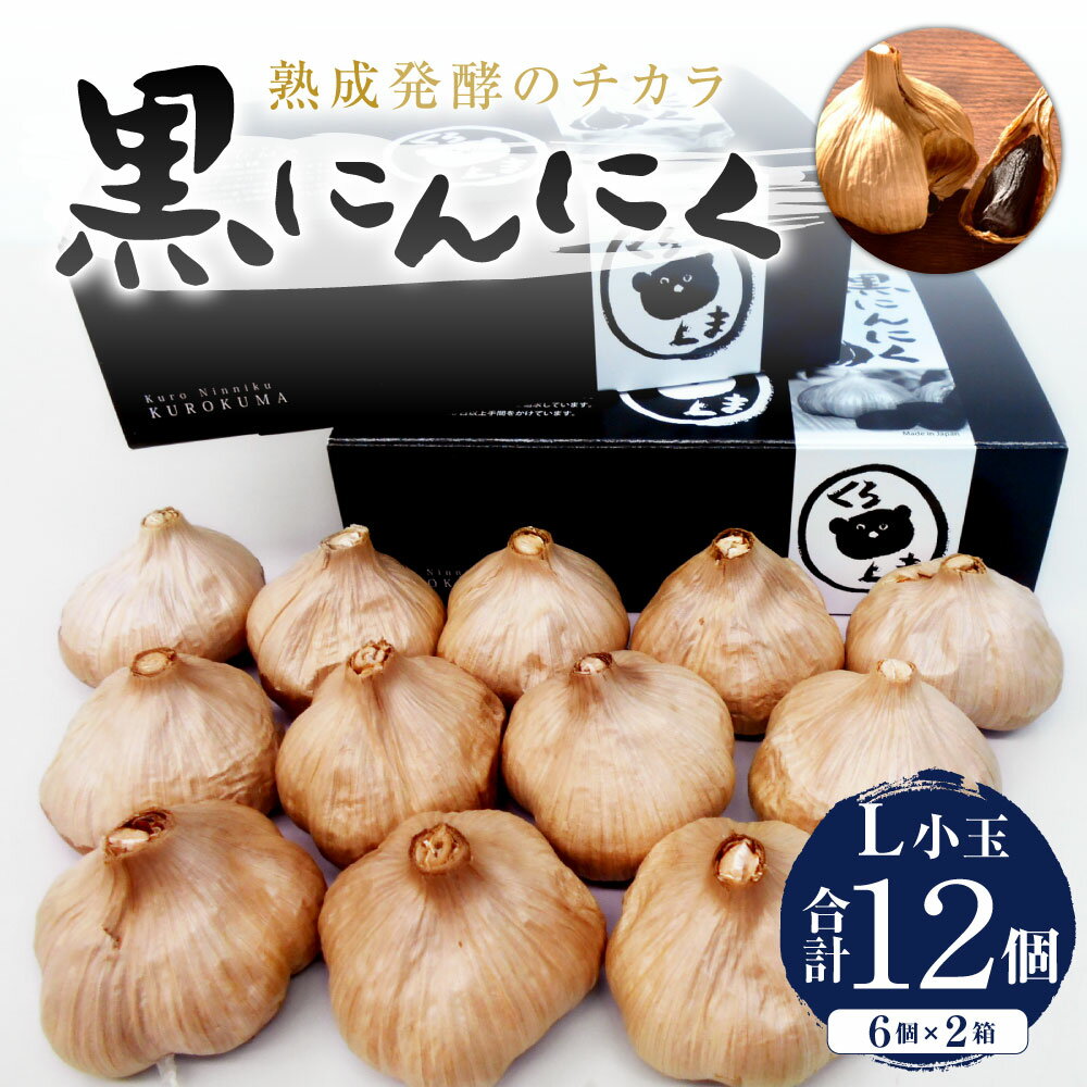 【ふるさと納税】黒にんにく くろくま L小玉 6個×2箱 合計12個 青森県産 A級品 野菜 ニンニク ガーリック トッピング 健康 国産 送料無料