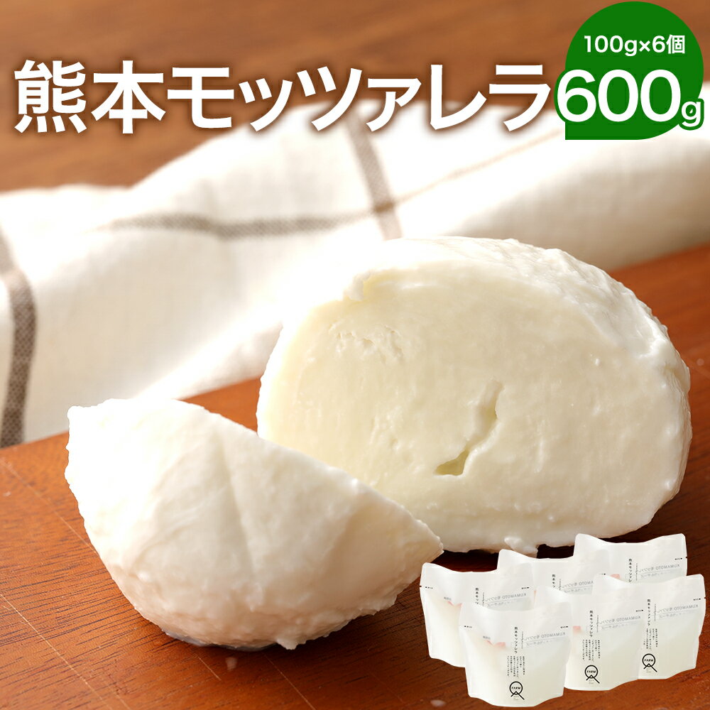 KUMAMOTOモッツァレラ 6個セット 100g×6個 合計600g チーズ モッツァレラチーズ フレッシュチーズ トッピング おつまみ 乳製品 冷蔵 送料無料