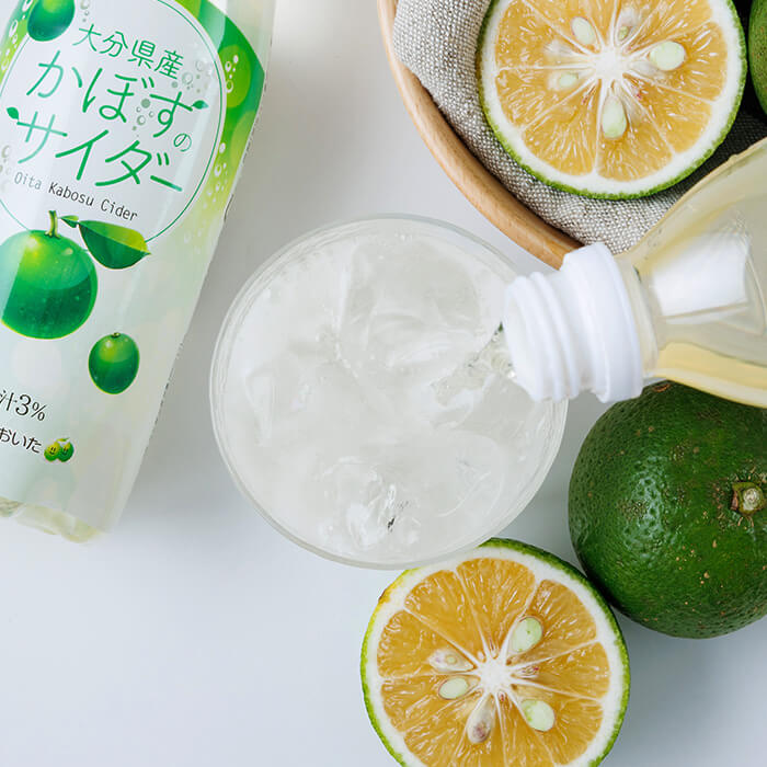 【ふるさと納税】かぼすのサイダー (495ml×24本) かぼす ドリンク ジュース 炭酸飲料ペットボトル カボス 常温 【opbz018】【さいき本舗 城下堂】