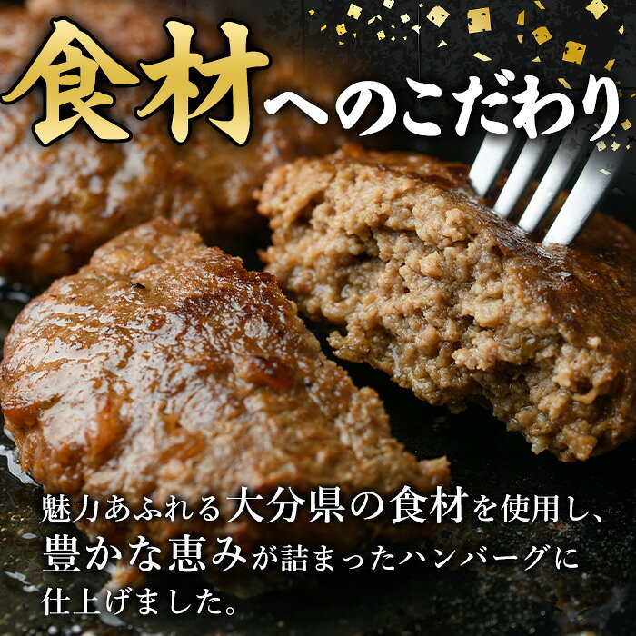 【ふるさと納税】佐伯市の「なずなの塩」使用 !大分の恵みハンバーグ (計約1.6kg・160g×10個) ハンバーグ 冷凍ハンバーグ 合い挽き 小分け 個包装 簡単 湯せん 温めるだけ 冷凍 レトルト おかず 惣菜 【DT05】【全国農業協同組合連合会大分県本部】 f442054-saiki-10002245 大分県佐伯市 サンプル画像3