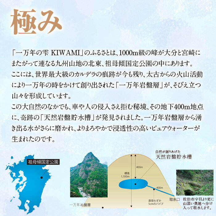 【ふるさと納税】ミネラルウォーター 極み (計12L・500ml×24本) プレミアムウォーター 国産 お水 ミネラル 軟水 天然 料理 健康 維持 ピュアウォーター 大分県 佐伯市 防災 常温 常温保存【BM82】【(株)ウェルトップ】