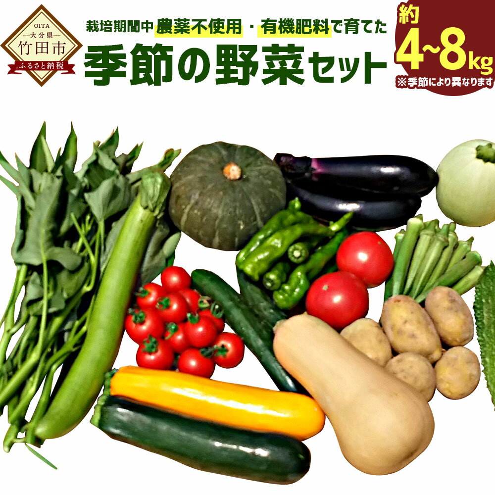 2位! 口コミ数「0件」評価「0」栽培期間中農薬不使用・有機肥料で育てた、季節の野菜セット 約4〜8kg 野菜 無農薬 有機肥料 有機野菜 旬 九州産 国産 送料無料