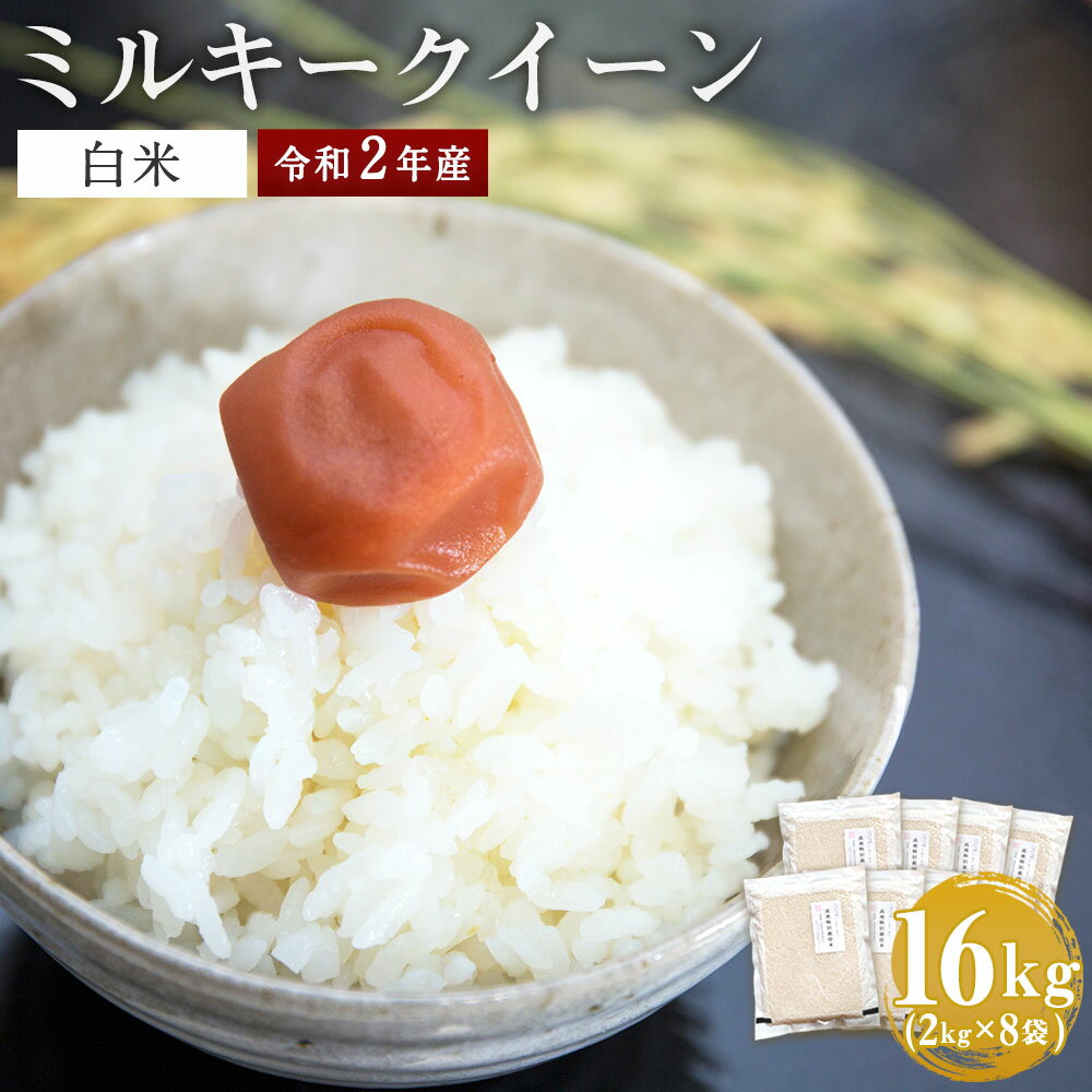 【ふるさと納税】 令和2年度産 ミルキークイーン 白米 真空パック 2kg×8袋 合...