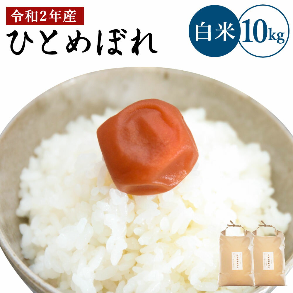 【ふるさと納税】令和2年産 ひとめぼれ 白米 合計10kg 5kg×2袋 高地特別栽培米 大分県産 阿蘇くじゅう高原産 減農薬 有機肥料栽培 集落限定 希少米 米 お米 精米 送料無料