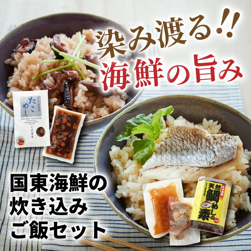 【ふるさと納税】炊き込みご飯 セット たこめし 鯛めし 素 各5パック 海鮮 国産 大分 国東 炊くだけ 簡単 調理 料理 手軽 使い勝手 本格 旨味 食欲 大人 子供 おうちごはん おうちグルメ おうちで本格 お取り寄せ グルメ 送料無料