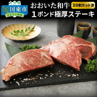 【ふるさと納税】おおいた和牛1ポンド極厚ステーキ（3分割カット済）