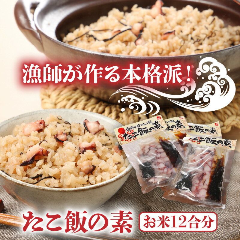 【ふるさと納税】国東半島の本格派漁師めしが作れる！たこ飯の素（お米12合分）・通