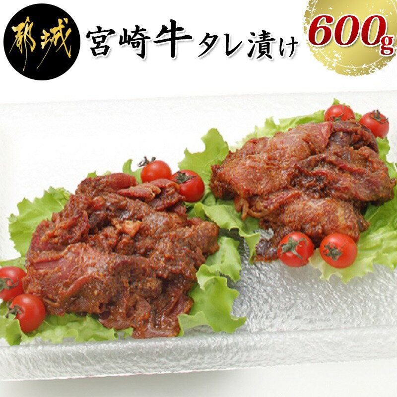 【ふるさと納税】宮崎牛タレ漬け鉄板焼用600g - 牛肉 タレ漬け(300グラム×2パック) 計600グラム 鉄板焼き 小分けパック オリジナル味噌ダレ 焼くだけ 簡単調理 冷凍保存可 たれ漬け みそ 送料無料 AA-2502【宮崎県都城市はふるさと納税二年連続日本一!!】