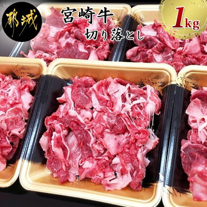都城産宮崎牛切り落とし【A4等級以上】 - 牛肉 宮崎牛切り落とし肉(200g×5パック) 冷凍・小分けパック 切落とし肉 A4ランク 送料無料 MJ-7702【宮崎県都城市は令和2年度ふるさと納税日本一!】