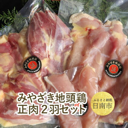 みやざき地頭鶏 正肉2羽セット みやざき地頭鶏 もも肉2枚×2パック むね肉2枚×2パック ささみ2本×2パック
