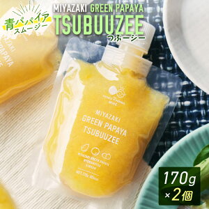 【ふるさと納税】青パパイアスムージー 2個入 MIYAZAKI GREEN PAPAYA TSUBUUZEE ～青パパイアの粒々とフレッシュな柑橘の味わい～［お試し版］