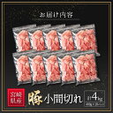 【ふるさと納税】宮崎県産 豚小間切れ（400g×10P）計4kg ※90日以内に発送 国産 小分け 便利 お弁当 3