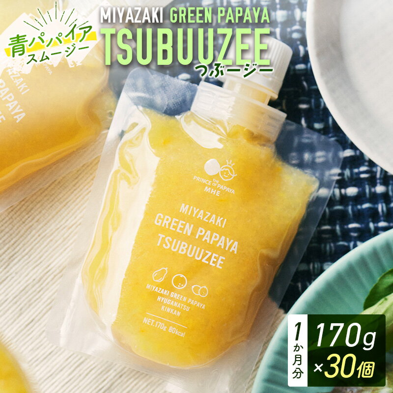 9位! 口コミ数「0件」評価「0」青パパイアスムージー 30個入 MIYAZAKI GREEN PAPAYA TSUBUUZEE ～青パパイアの粒々とフレッシュな柑橘の味わい･･･ 