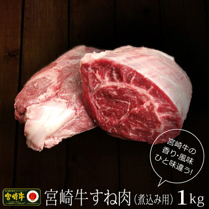 宮崎牛 牛スネ 煮込み用 合計1kg（500g×2パック）牛すね肉 国産 小分け 冷凍 送料無料