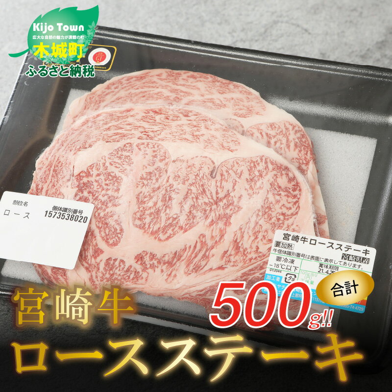 【ふるさと納税】宮崎牛ロースステーキ500g
