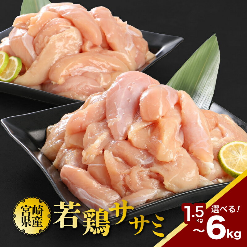 宮崎県産若鶏ササミ 小分け - 国産 鶏肉 ササミ肉 低カロリー/高たんぱく ヘルシー 健康志向 さっぱり 筋トレ 体づくり 真空パック 冷凍 脂身が苦手な方に 送料無料 [宮崎県木城町]