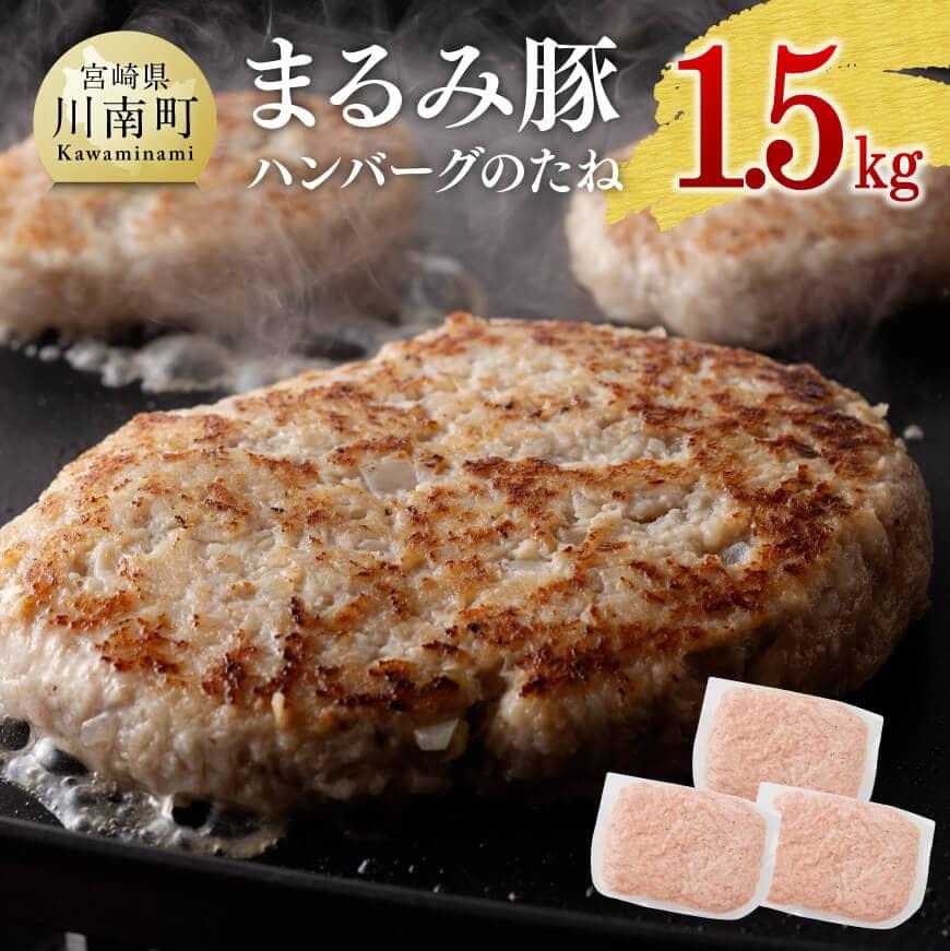 ※2月18日までの限定受付※【ふるさと納税】《レビューキャンペーン》 宮崎ブランド豚[ まるみ豚 ] ハンバーグのたね 1.5kg | 肉 豚肉 国産 ハンバーグ 小分け 弁当 おかず お手軽 真空パック トレイレス ミンチ 挽肉 九州産 宮崎県産 川南町産 送料無料 G0321のサムネイル