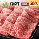 【ふるさと納税】宮崎牛 焼肉用 500g - 肉 牛肉 国産 宮崎県産 黒毛和牛 ミヤチク BBQ バーベキュー 送料無料 F0655