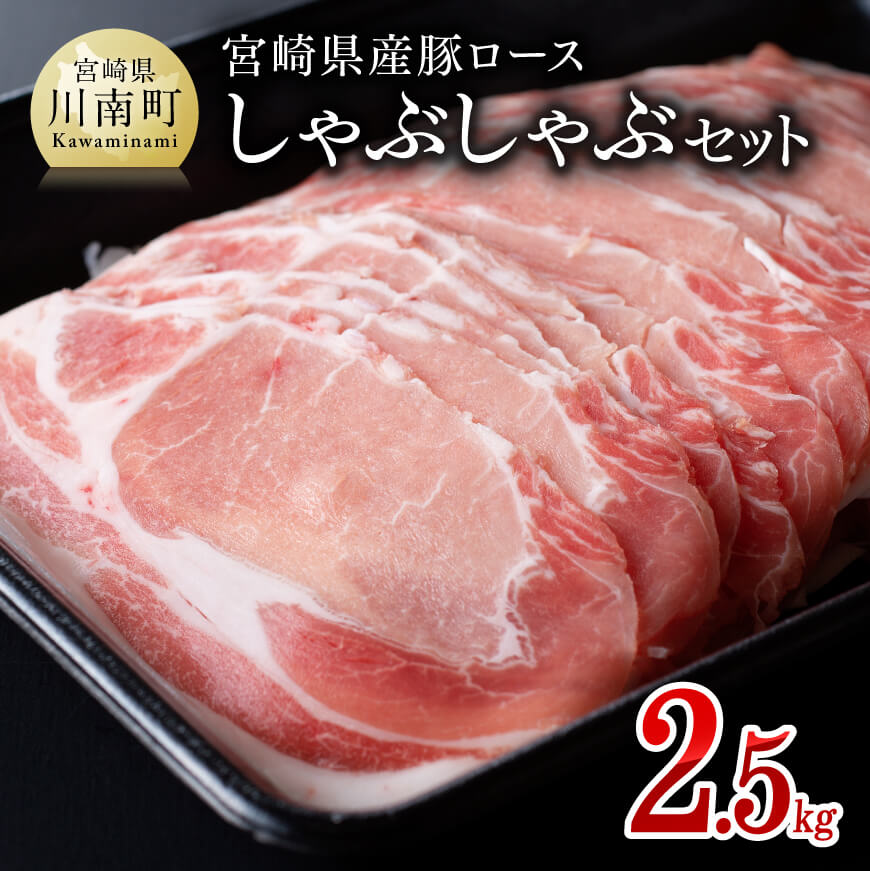 【ふるさと納税】 《 発送時期が選べる 》宮崎県産豚 ロース しゃぶしゃぶ 2.5kg ‐ 国産 九州産 肉 豚肉 ぶた肉 薄切り スライス 冷しゃぶ 期間限定 500g 増量 ミヤチク 送料無料 E0604