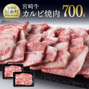 【ふるさと納税】宮崎牛 カルビ 焼肉 700g (350g×2) - 肉 牛肉 バラ BBQ バーベ...