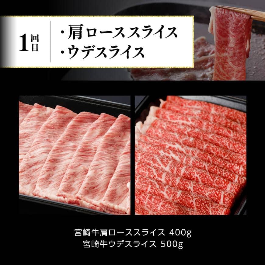 【ふるさと納税】【定期便】宮崎牛 宮崎県産豚 6ヶ月定期便C - 肉 牛肉 国産 宮崎県産 黒毛和牛 和牛 ローススライス ウデ ロースステーキ 豚ロース 豚バラ モモスライス モモ 豚ヒレ 豚小間切れ ウデ焼肉 カルビお裾分け 差し入れ 送料無料 宮崎県川南町 D00684t6 f454052-kawaminami-10001302 宮崎県川南町 サンプル画像3