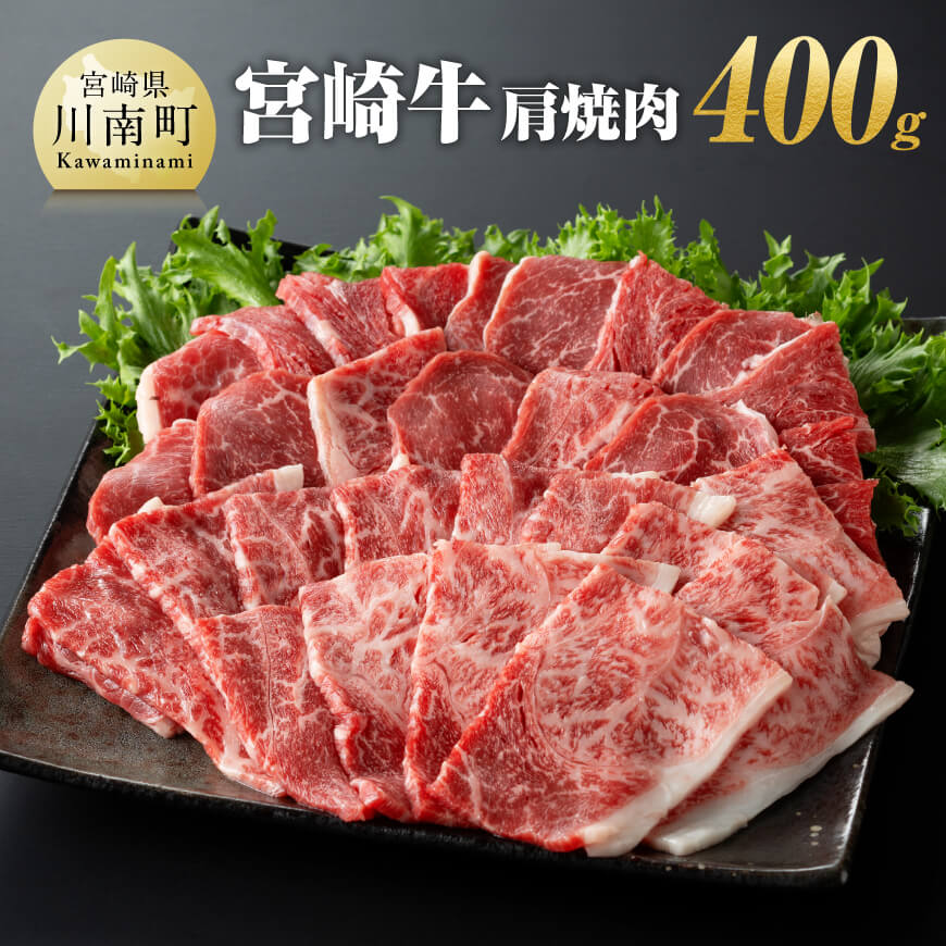 宮崎牛肩焼肉 400g [肉 牛肉 宮崎牛 国産牛 宮崎県産 和牛 九州産 日本ハム 記念日 イベント 焼肉 BBQ 送料無料]E11003