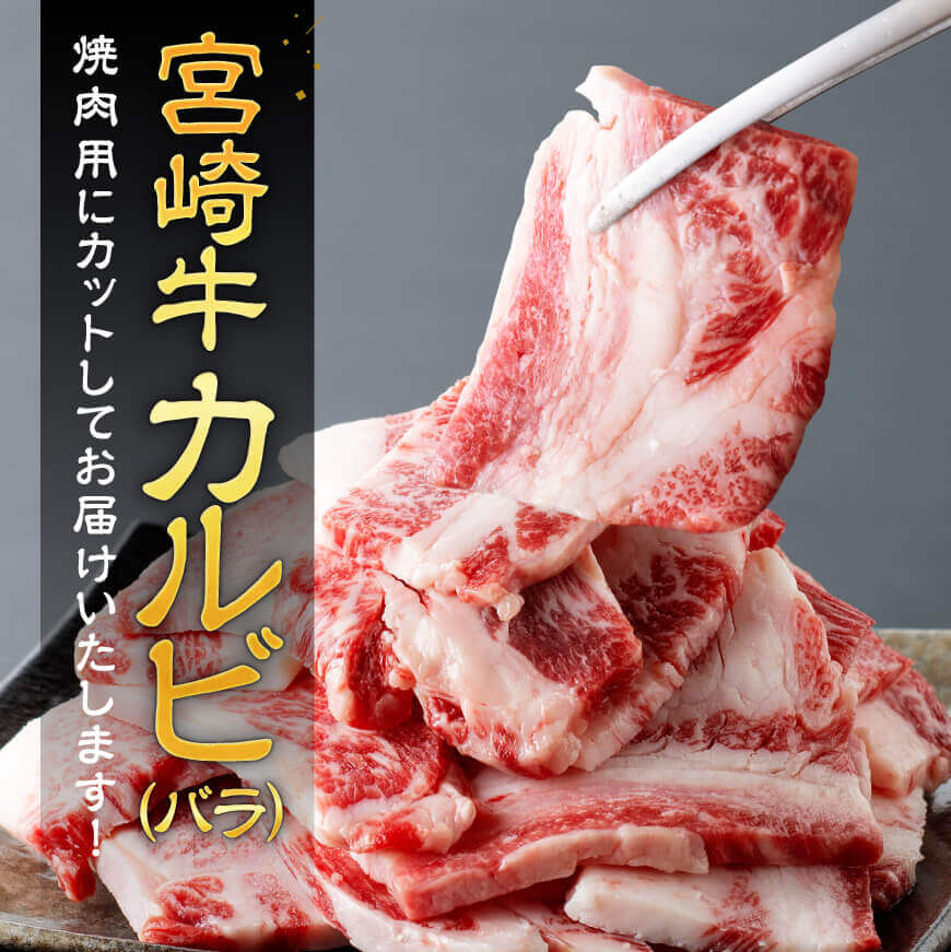 【ふるさと納税】 ※内容量・発送月が選べる※【訳あり】 宮崎牛カルビ焼肉・塩だれ牛タン（タン中） - 700g / 1000g 肉 牛肉 宮崎牛 カルビ タン たん 牛たん 味付き おかず 焼くだけ 簡単調理 牛たん 特製タレ 大晦日 師走 正月 普段使い おつまみ 自宅飲み 晩酌 宮崎県 f454052-kawaminami-10001963 宮崎県川南町 サンプル画像3
