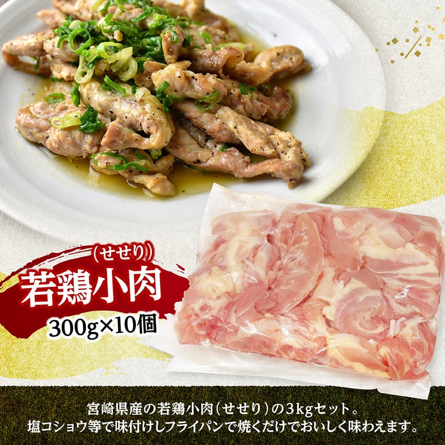 【ふるさと納税】※部位が選べる※宮崎県産若鶏3kg（300g×10） - 肉 鶏 鶏肉 国産 九...