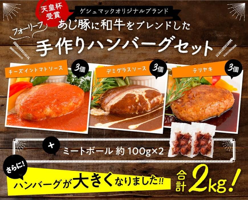 【ふるさと納税】洋食屋さんの 極上3種 手作り ハンバーグセット (ミートボール付き)【 肉 加工品 惣菜 レストラン フォーリーフ 特製 ミートボール おうち時間 おうちごはん 小分け 送料無料】H1211