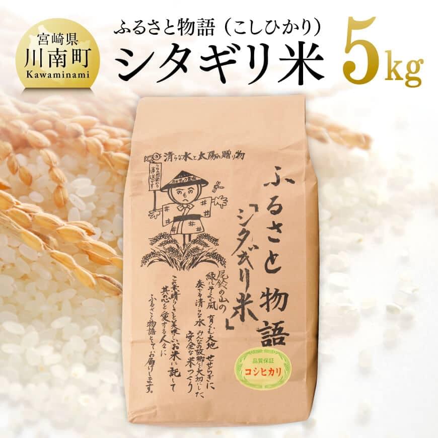 【ふるさと納税】※レビューキャンペーン※ 【令和5年産】 宮崎県産こしひかり「シタギリ米」5kg 【米 お米 白米 精米 国産 宮崎県産 こしひかり おにぎり】E4201