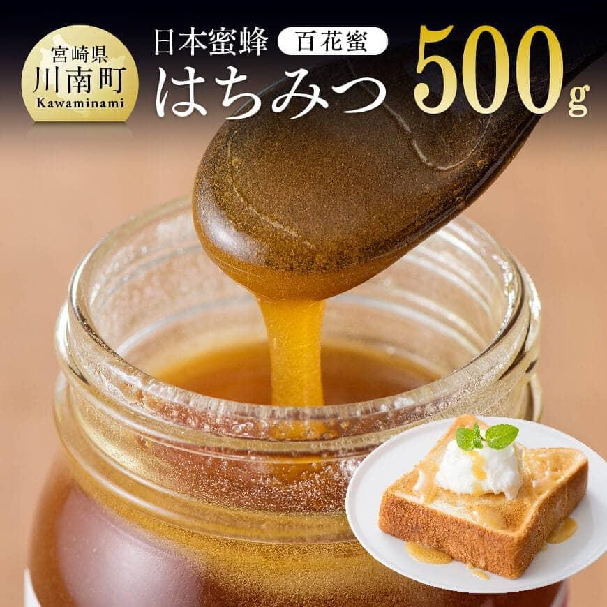 ※レビューキャンペーン※ 純粋はちみつ(百花密) 500g 日本蜜蜂 コーヒーに入れる お菓子作り そのままでも 九州 宮崎県 おうち時間 おうちごはん ハチミツ 送料無料 川南町