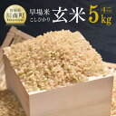 【ふるさと納税】☆早場米☆令和3年産「玄米（こしひかり）5kg」宮崎県産 川南町産 米 コシヒカリ おうち時間 おうちごはん 九州 宮崎県 送料無料 玄米 川南町 G5918