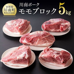 【ふるさと納税】川南ポーク モモブロック5kg 宮崎県産 九州産 川南町産 豚肉 ぶた肉 おうちごはん 送料無料 E5010