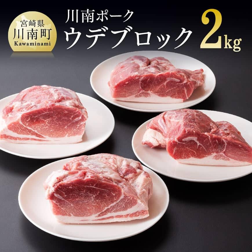 ※レビューキャンペーン※ 川南ポーク ウデブロック2kg 宮崎県産 九州産 川南町産 豚肉 ぶた肉 おうちごはん 送料無料 E5008